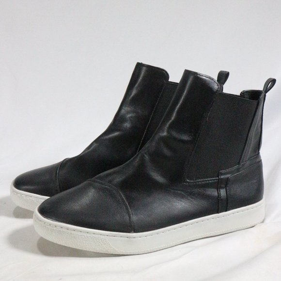 LFL by LUST FOR LIFE Black Vegan Leather Slip On Sneaker Boots Sz 10 - Picture 2 of 12